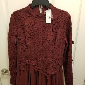 Inayah Maroon Maxi Gown - Size XL (UK) -NWT